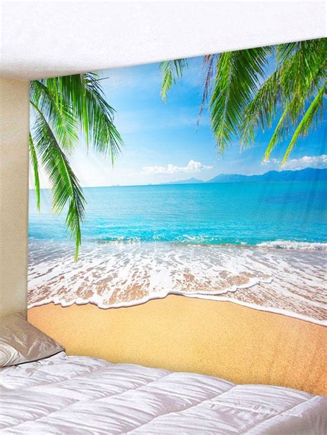 [14% OFF] Sea Scene Beach Print Tapestry Wall Decoration | Rosegal