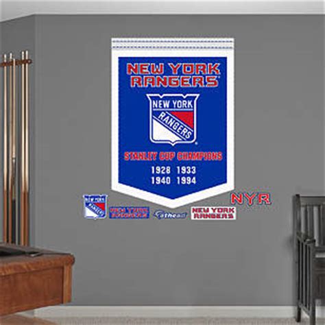 New York Rangers Stanley Cup Champions Banner Wall Decal | Shop Fathead® for New York Rangers Decor
