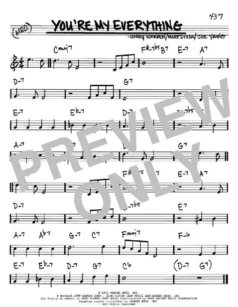 You're My Everything | Sheet Music Direct