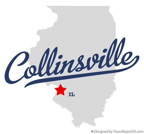 Map of Collinsville, IL, Illinois