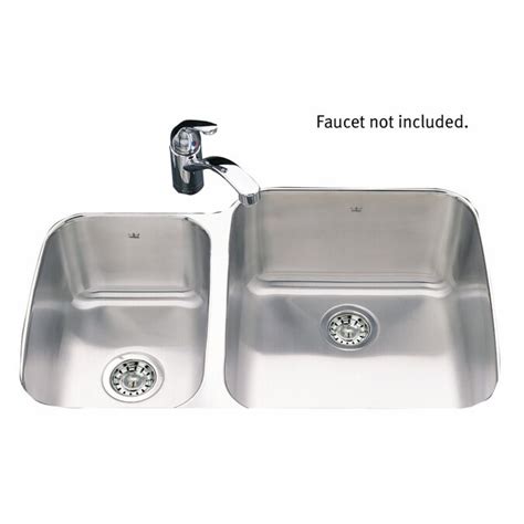 Kindred Double-Basin Stainless Steel Undermount Kitchen Sink at Lowes.com