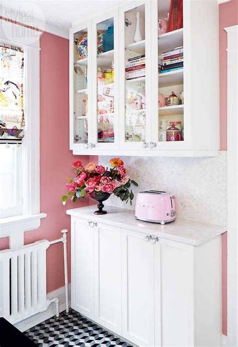 Pops of pink add quirky charm to a petite kitchen | Style at Home ...