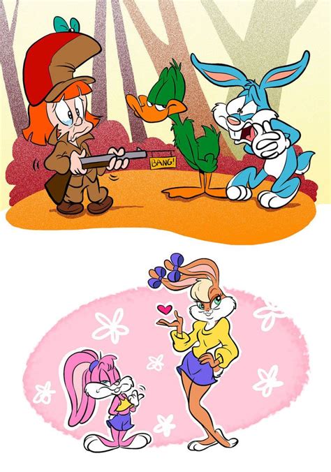 the cartoon characters are playing with each other