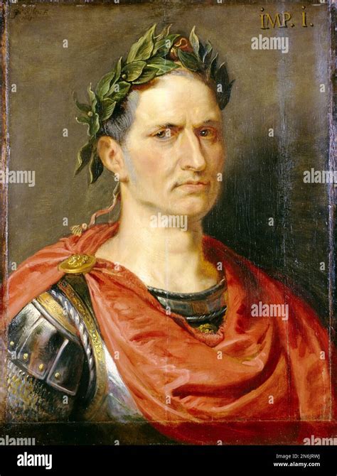 Gaius Julius Caesar, (100BC-44BC), Roman General and Dictator, portrait ...