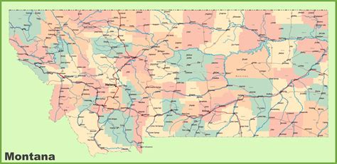 Map of Montana Cities and Towns | Printable City Maps