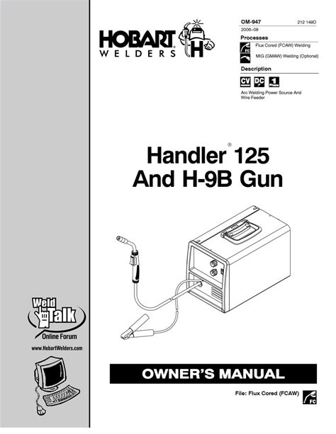 HOBART HANDLER 125 OWNER'S MANUAL Pdf Download | ManualsLib