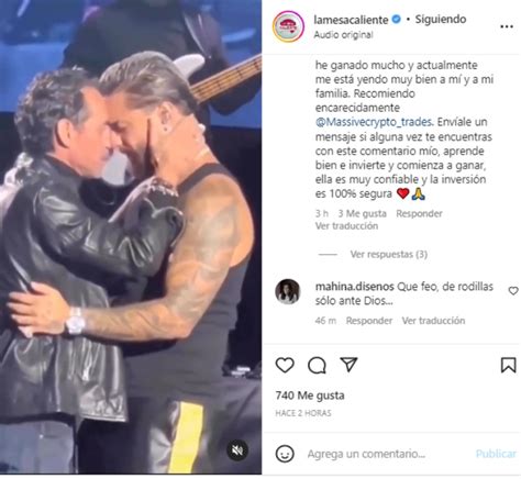 Marc Anthony y Maluma viven 'íntimo' momento en pleno escenario