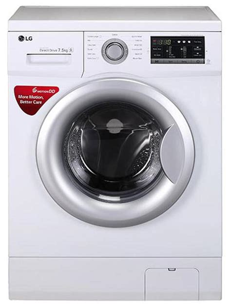 LG 7.5 kg Fully Automatic Front Load Washing Machine White - Grabfly- Best Online Comparison ...