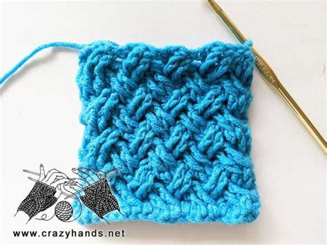 Celtic Weave Crochet Stitch Free Pattern (Made in Rows) · Crazy Hands