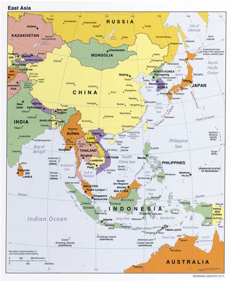 Large detailed political map of East Asia. East Asia large detailed political map | Vidiani.com ...