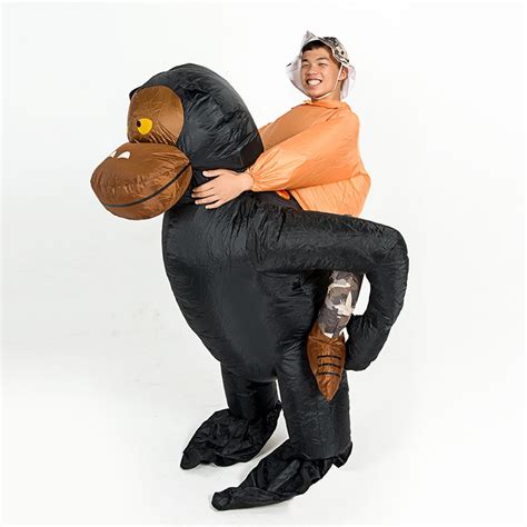 1.6M Halloween Purim Party Inflatable GORILLA Costumes Air blown Ride ...