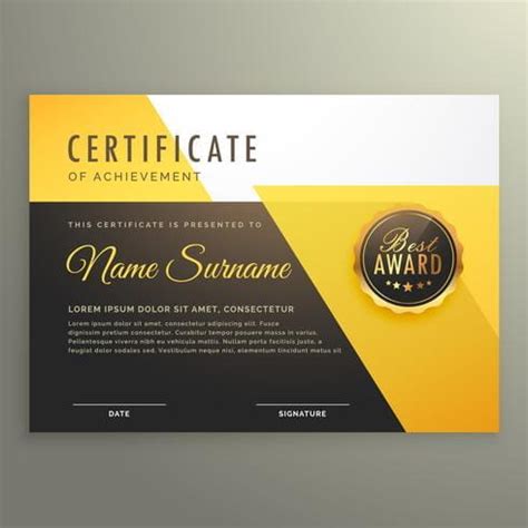 modern certificate template with clean geometric shapes vector eps | UIDownload