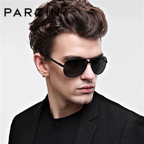 PARZIN Brand Cool Men's Pilot Sunglasses Top Quality Alloy Frame Polarized Driving Sunglasses ...