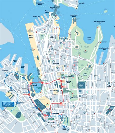 Map of sydney cbd - Cbd sydney map (Australia)