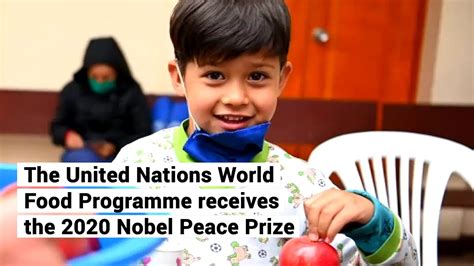 WFP wins 2020 Nobel Peace Prize - YouTube