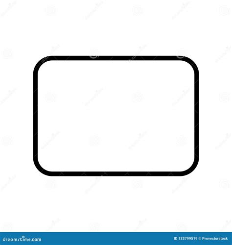 Rectangle Icon Vector Isolated on White Background, Rectangle Si Stock ...