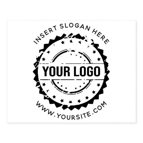 Round Custom Your Company Logo Rubber Stamp | Zazzle | Custom self ...