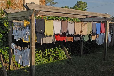 Charming Pergola Clothes Line for a Stylish Laundry Solution