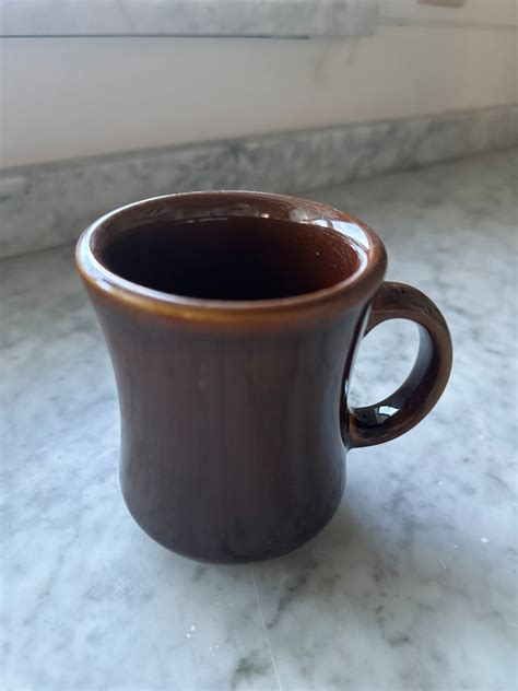 Pair of Brown Vintage Diner Coffee Mugs Ironstone Tuxton. - Etsy