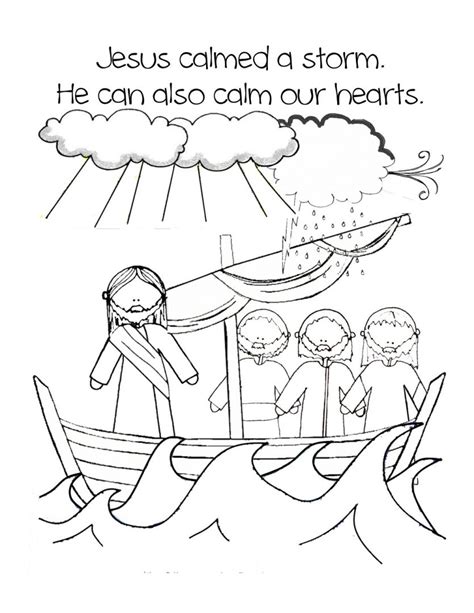 Printable Jesus Calms The Storm Coloring Page Kamalche | The Best Porn ...