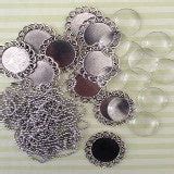 10 Pack Round Antique Silver Spiral Glass Photo Pendants w/ Ball Chain – Photo Jewelry Making