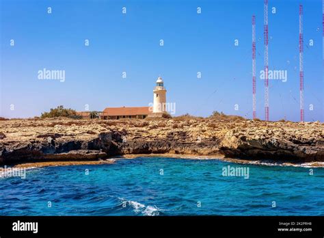 Cape Greco Lighthouse. Famagusta District, Cyprus Stock Photo - Alamy