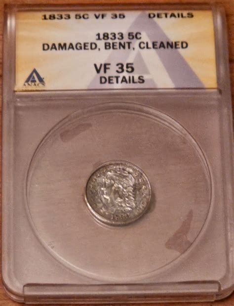 1833 US Capped Bust Half Dime - ANACS VF35 Sharp Old Coin + Free Shipping | eBay