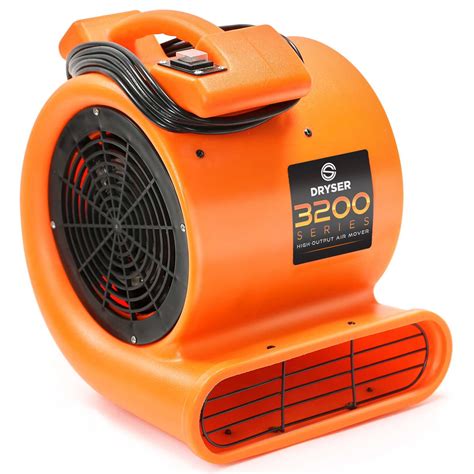 Dryser Air Mover Carpet Dryer 2 Speed 1/2 HP Industrial Floor Fan - Orange Carpet Drying Fan ...