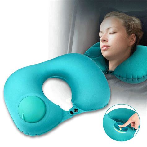 Buy U-Shaped Pillow Travel Portable Press Outdoor U-Shaped Pillow Car Seat Cushion Automatic ...