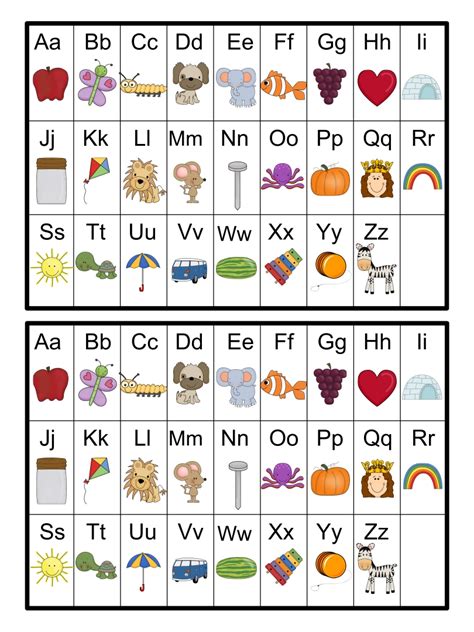 Alphabet Desk Strips Printable Free - Printable Word Searches