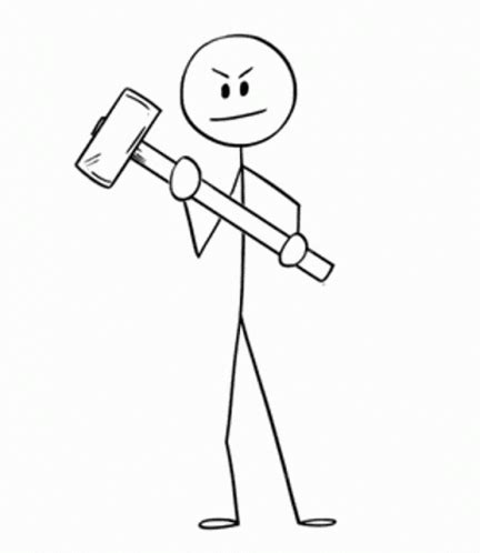 Hammer Time Stick Figure GIF | GIFDB.com