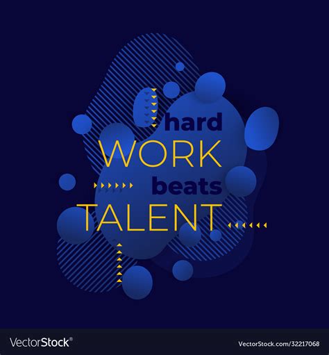 Hard work beats talent poster Royalty Free Vector Image