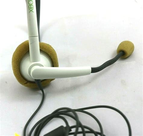 Microsoft Xbox 360 Original Authentic Gaming Headset & Microphone White/Gray | eBay