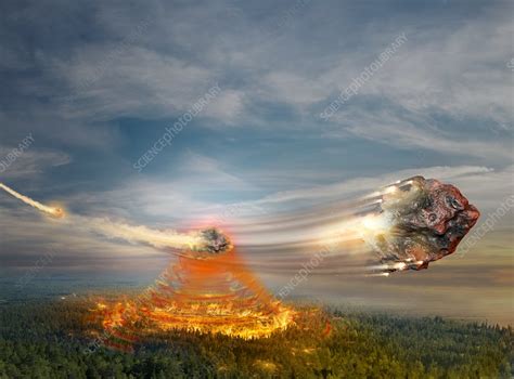 Tunguska event, illustration - Stock Image - C050/0471 - Science Photo ...