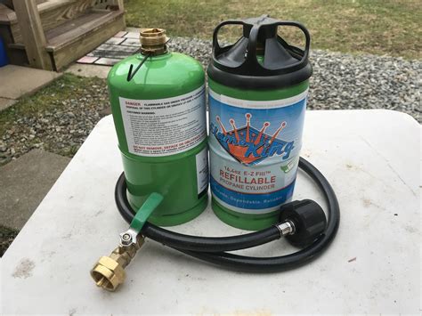 1 Lb Liquid Propane Cylinder Tank Refillable Transportable Outdoor Camp ...