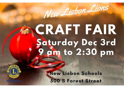 New Lisbon Lions Club Craft Fair | New Lisbon School District ...