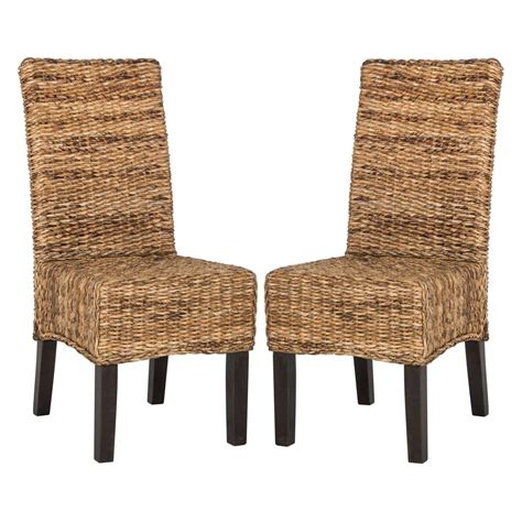 Safavieh Avita Wicker Dining Side Chair - Set of 2 - Walmart.com