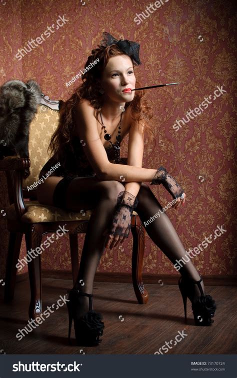 Beautiful Vintage Woman Smoking Cigarette Stock Photo 73170724 | Shutterstock