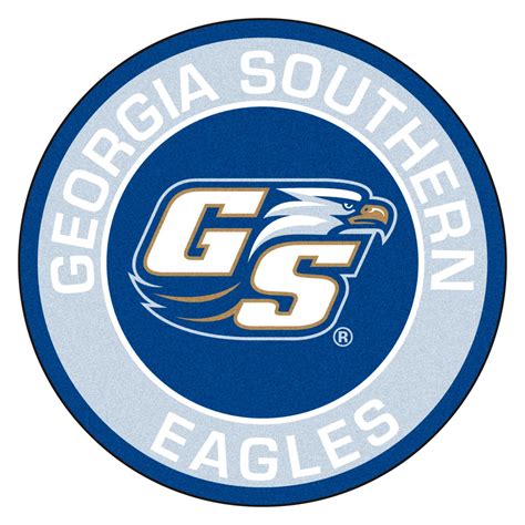 FanMats® 19622 - Georgia Southern University 27" Dia Nylon Face Floor Mat with "Eagle & GS" Logo ...