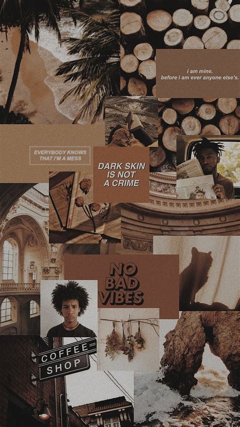 Color Brown Aesthetic Collage Lockscreen #marlonchagas. IPhone Tumblr Aesthetic, HD phone ...