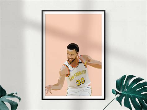 Steph Curry Poster Pop Culture Wall Art Minimal Digital - Etsy