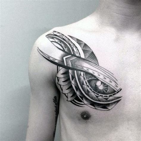 50 Polynesian Chest Tattoo Designs For Men - Tribal Ideas