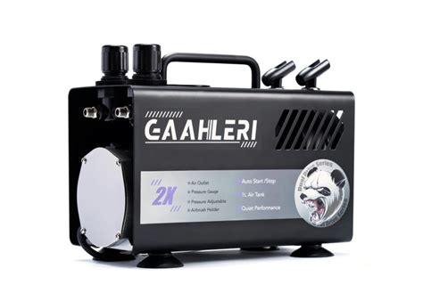 Gaahleri Dual Drive Series: GT-918 Airbrush Compressor with 1 Litre Tank - Everything Airbrush