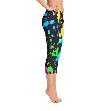 neon leggings stretch pants for women over 60