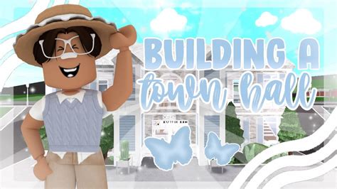 Building a Town Hall in my Bloxburg Town - YouTube