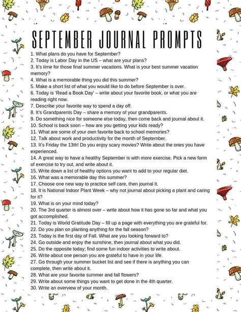 Printable Journaling Prompts