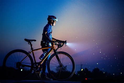 HD wallpaper: Man out with bicycle at night, people, adventure ...