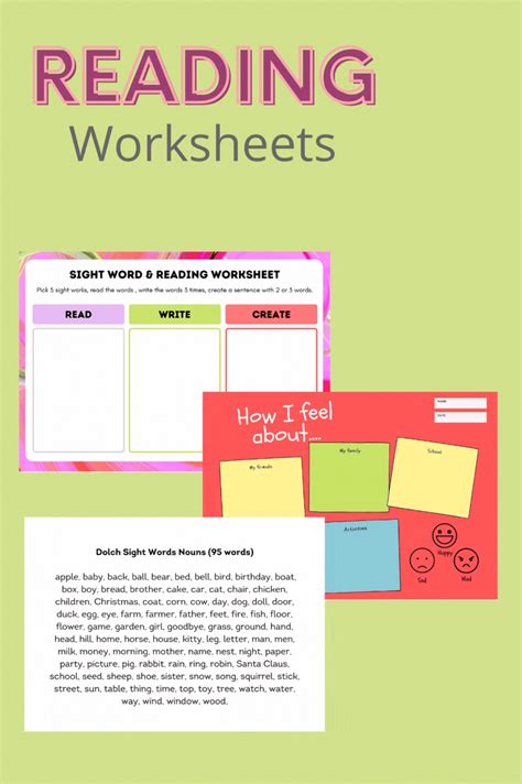 Let's Learn to Read--Sight Words and Reading Practice Worksheets in ...