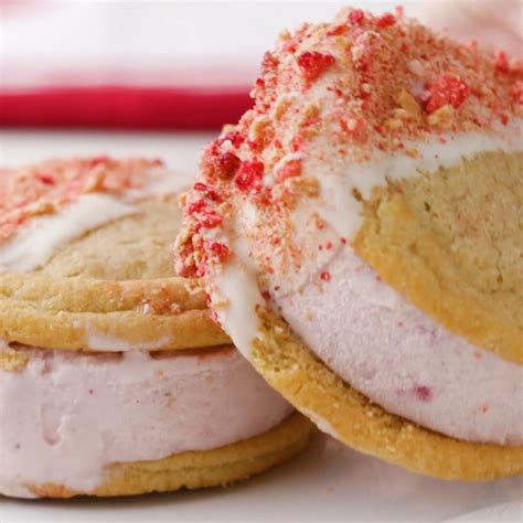 Strawberry Shortcake Ice Cream Sandwiches Recipe by Tasty