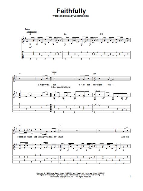 Faithfully by Journey - Solo Guitar - Guitar Instructor